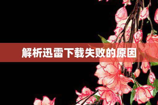 解析迅雷下载失败的原因 解析迅雷下载失败的原因