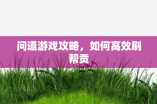 问道游戏攻略,如何高效刷帮贡 问道游戏攻略,如何高效刷帮贡