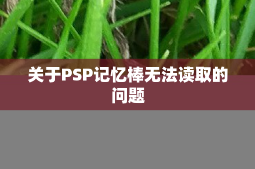 关于PSP记忆棒无法读取的问题