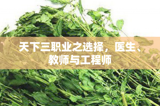 天下三职业之选择,医生、教师与工程师 天下三职业之选择,医生、教师与工程师