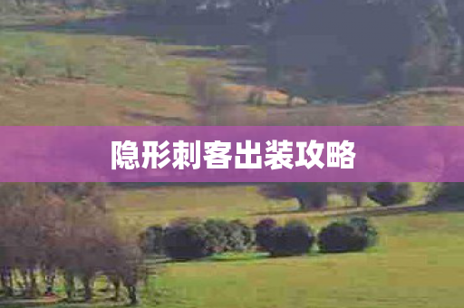 隐形刺客出装攻略 隐形刺客出装攻略