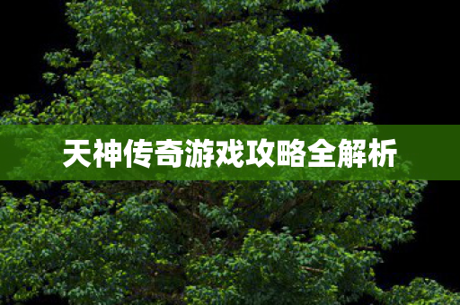 天神传奇游戏攻略全解析 天神传奇游戏攻略全解析
