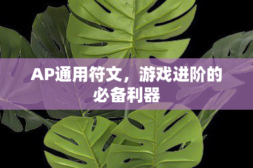 AP通用符文，游戏进阶的必备利器