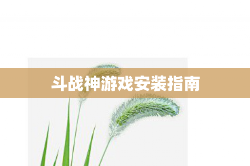 斗战神游戏安装指南 斗战神游戏安装指南