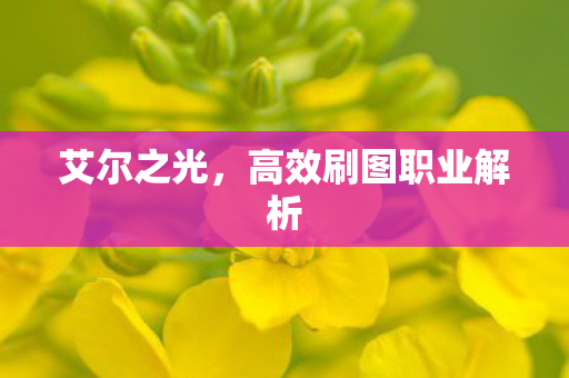 艾尔之光,高效刷图职业解析 艾尔之光,高效刷图职业解析