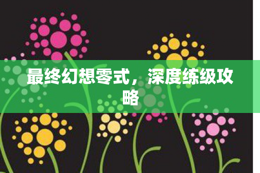 最终幻想零式,深度练级攻略 最终幻想零式,深度练级攻略