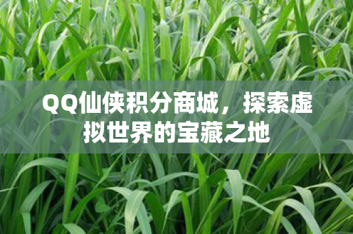 QQ仙侠积分商城，探索虚拟世界的宝藏之地