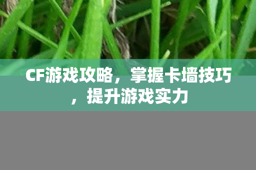 CF游戏攻略,掌握卡墙技巧,提升游戏实力 CF游戏攻略,掌握卡墙技巧,提升游戏实力