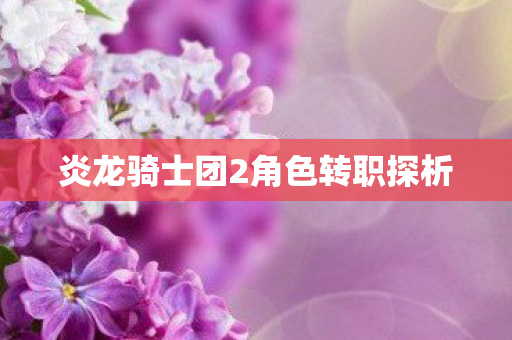 炎龙骑士团2角色转职探析 炎龙骑士团2角色转职探析