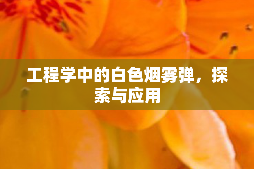 工程学中的白色烟雾弹，探索与应用