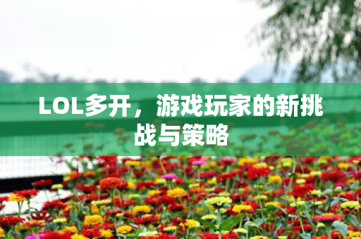 LOL多开,游戏玩家的新挑战与策略 LOL多开,游戏玩家的新挑战与策略