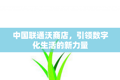 中国联通沃商店,引领数字化生活的新力量 中国联通沃商店,引领数字化生活的新力量