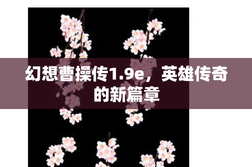 幻想曹操传1.9e，英雄传奇的新篇章