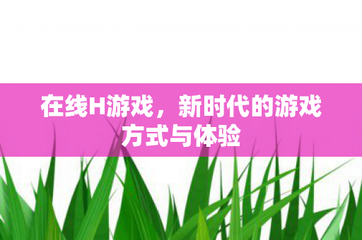 在线H游戏,新时代的游戏方式与体验 在线H游戏,新时代的游戏方式与体验