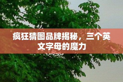 疯狂猜图品牌揭秘,三个英文字母的魔力 疯狂猜图品牌揭秘,三个英文字母的魔力