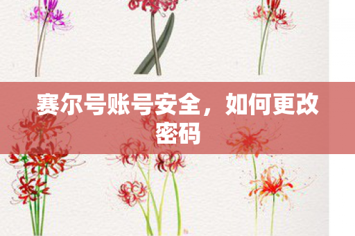 赛尔号账号安全，如何更改密码