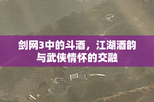剑网3中的斗酒,江湖酒韵与武侠情怀的交融 剑网3中的斗酒,江湖酒韵与武侠情怀的交融