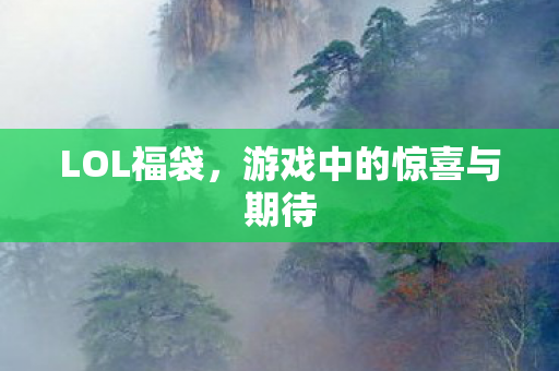 LOL福袋,游戏中的惊喜与期待 LOL福袋,游戏中的惊喜与期待