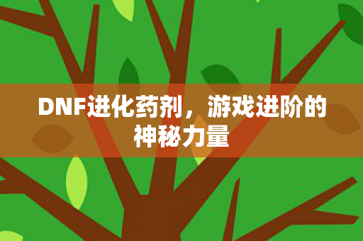 DNF进化药剂,游戏进阶的神秘力量 DNF进化药剂,游戏进阶的神秘力量