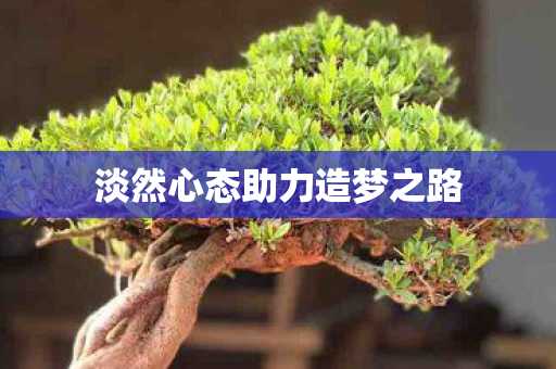 淡然心态助力造梦之路 淡然心态助力造梦之路