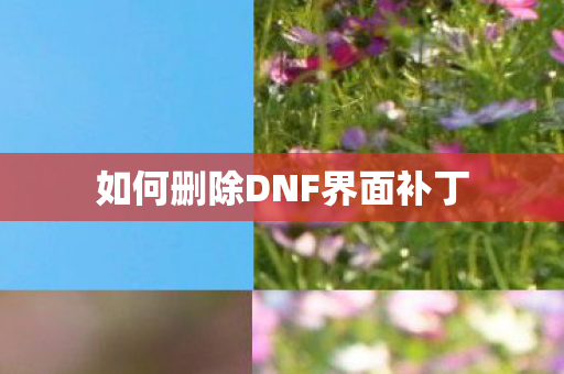 如何删除DNF界面补丁 如何删除DNF界面补丁