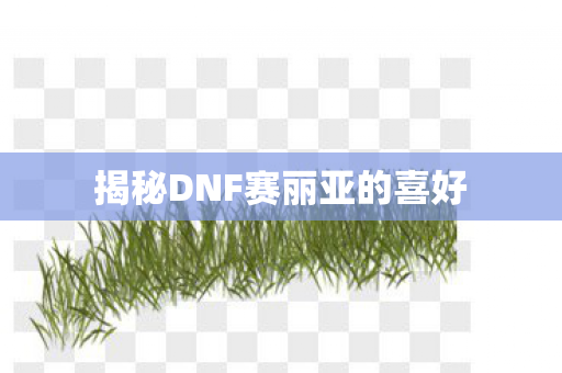 揭秘DNF赛丽亚的喜好 揭秘DNF赛丽亚的喜好