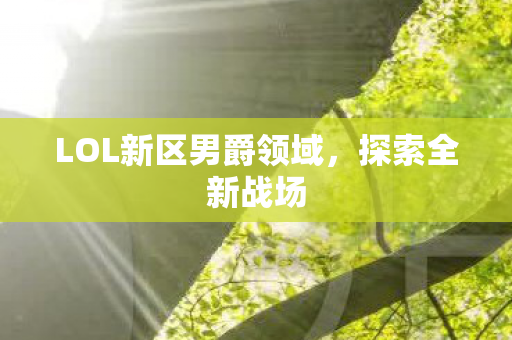 LOL新区男爵领域,探索全新战场 LOL新区男爵领域,探索全新战场