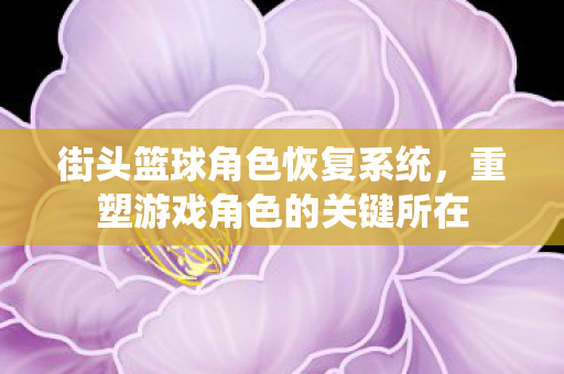街头篮球角色恢复系统,重塑游戏角色的关键所在 街头篮球角色恢复系统,重塑游戏角色的关键所在