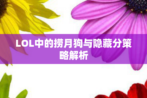 LOL中的捞月狗与隐藏分策略解析 LOL中的捞月狗与隐藏分策略解析