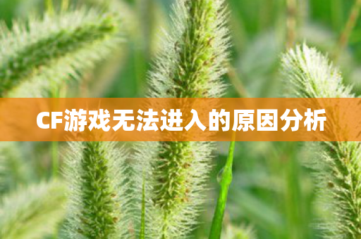 CF游戏无法进入的原因分析