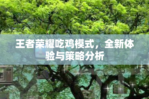 王者荣耀吃鸡模式，全新体验与策略分析