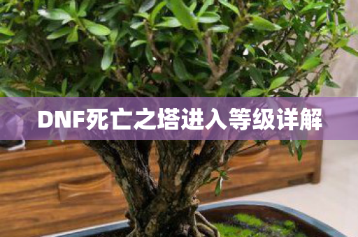 DNF死亡之塔进入等级详解 DNF死亡之塔进入等级详解