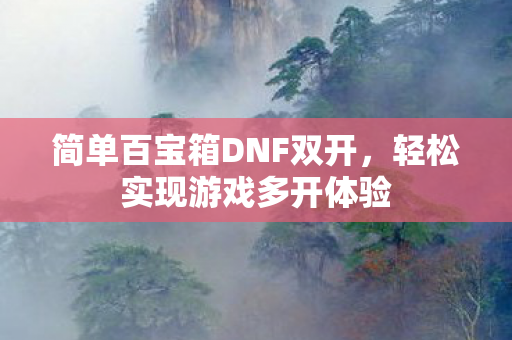简单百宝箱DNF双开,轻松实现游戏多开体验 简单百宝箱DNF双开,轻松实现游戏多开体验