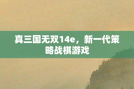 真三国无双14e，新一代策略战棋游戏