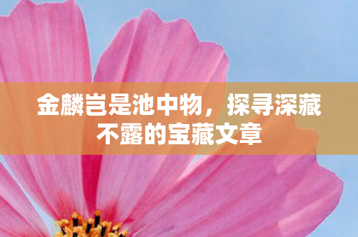 金麟岂是池中物,探寻深藏不露的宝藏文章 金麟岂是池中物,探寻深藏不露的宝藏文章