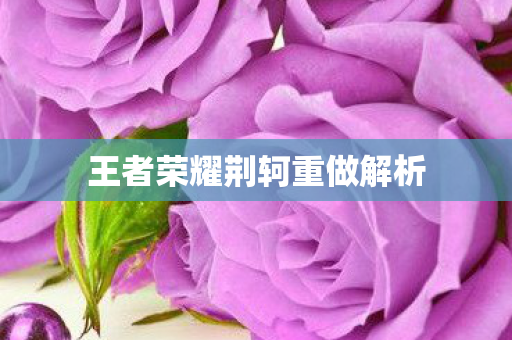 王者荣耀荆轲重做解析