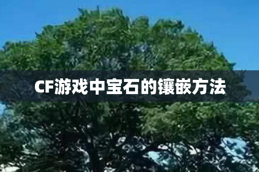 CF游戏中宝石的镶嵌方法 CF游戏中宝石的镶嵌方法