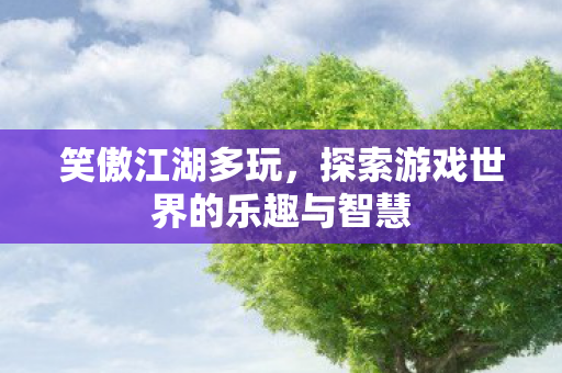 笑傲江湖多玩，探索游戏世界的乐趣与智慧