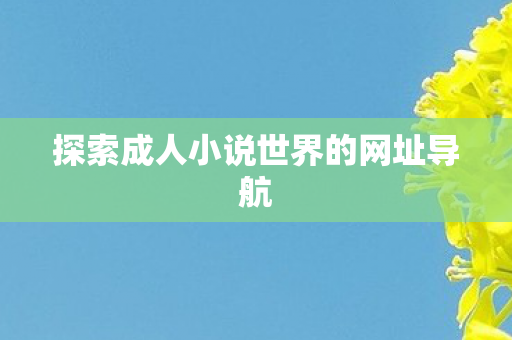探索成人小说世界的网址导航 探索成人小说世界的网址导航