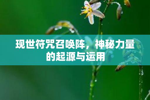 现世符咒召唤阵，神秘力量的起源与运用