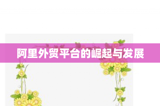 阿里外贸平台的崛起与发展
