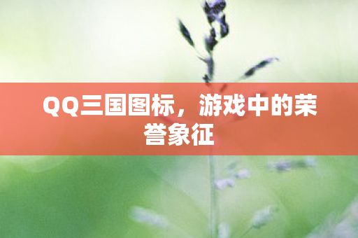 QQ三国图标，游戏中的荣誉象征