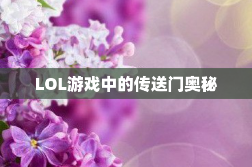 LOL游戏中的传送门奥秘 LOL游戏中的传送门奥秘