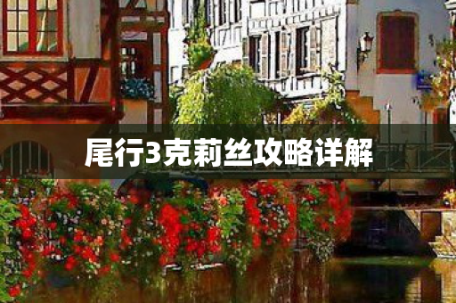 尾行3克莉丝攻略详解 尾行3克莉丝攻略详解