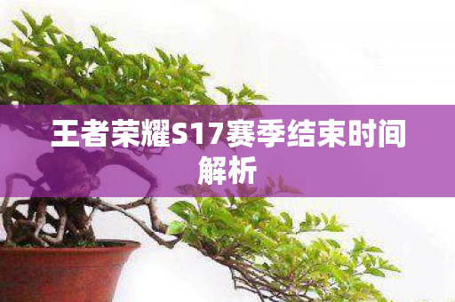 王者荣耀S17赛季结束时间解析 王者荣耀S17赛季结束时间解析