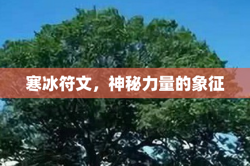 寒冰符文，神秘力量的象征