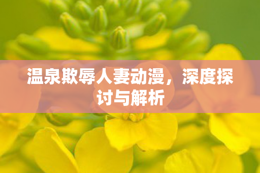 温泉欺辱人妻动漫,深度探讨与解析 温泉欺辱人妻动漫,深度探讨与解析