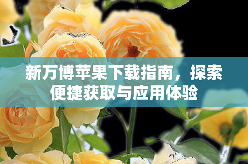新万博苹果下载指南,探索便捷获取与应用体验 新万博苹果下载指南,探索便捷获取与应用体验