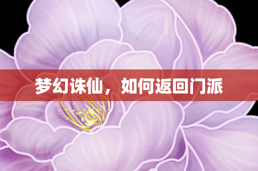 梦幻诛仙,如何返回门派 梦幻诛仙,如何返回门派