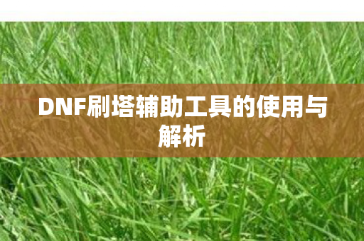 DNF刷塔辅助工具的使用与解析 DNF刷塔辅助工具的使用与解析